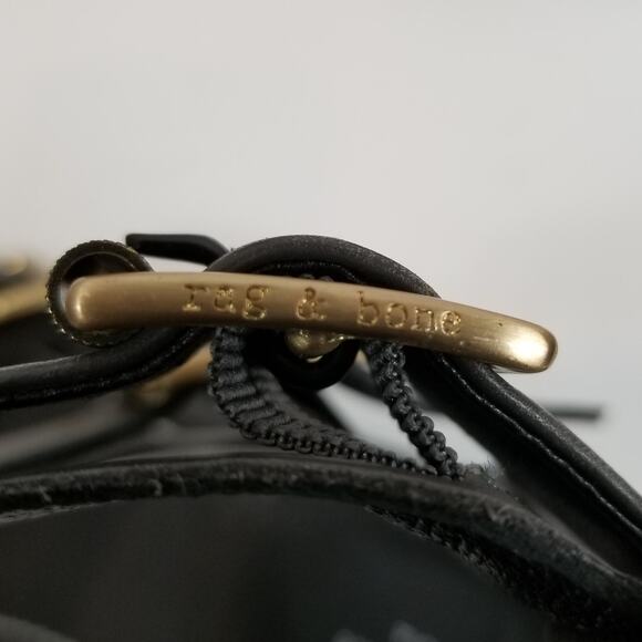 Rag & Bone Fallon Women's Dark Gray Black Leather Sandals Size 41 / 11 - Picture 7 of 14